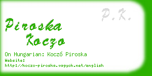 piroska koczo business card